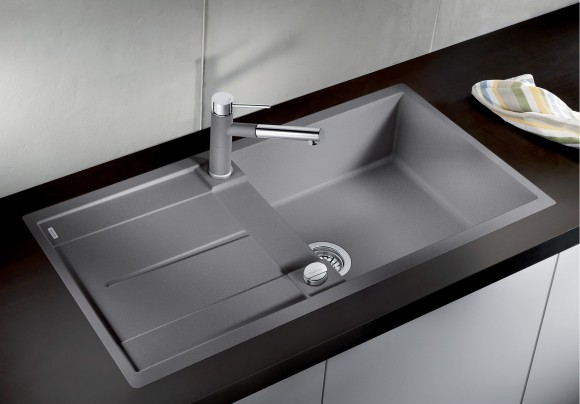 Кухонная мойка Blanco Metra XL 6 S-F (алюметаллик, с клапаном-автоматом)