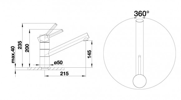 Кухонный смеситель Blanco Tivo (хром) Кухонный смеситель Blanco Tivo (хром)