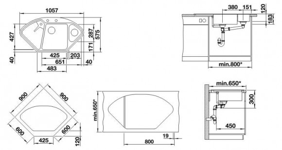 Кухонная мойка Blanco DELTA II (черный) Кухонная мойка Blanco DELTA II (черный)