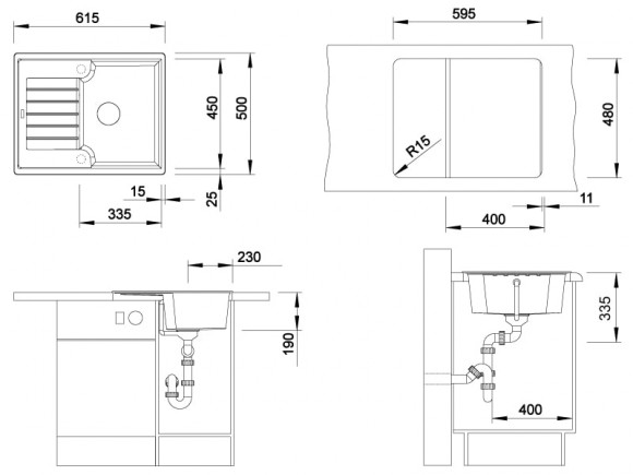 Кухонная мойка Blanco Zia 40 S (алюметаллик) Кухонная мойка Blanco Zia 40 S (алюметаллик)