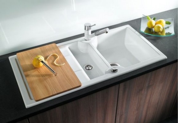 Кухонная мойка Blanco Idessa 6 S (глянцевый белый, с клапаном-автоматом)