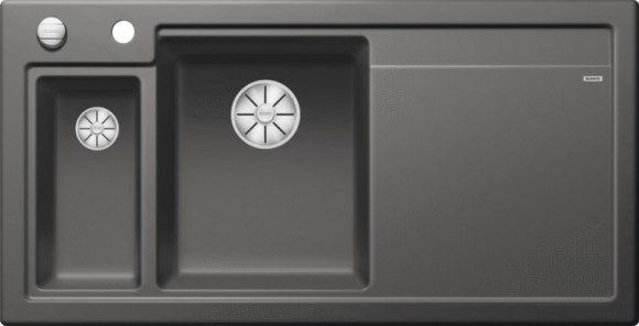 Кухонная мойка Blanco Axon II 6 S (базальт, левая, с клапаном-автоматом  InFino®)