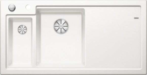 Кухонная мойка Blanco Axon II 6 S (глянцевый белый, левая, с клапаном-автоматом  InFino®)