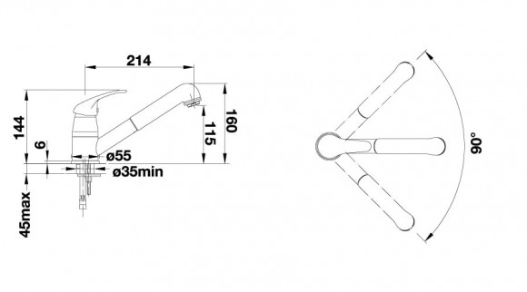 Кухонный смеситель Blanco Daras-S (алюметаллик) Кухонный смеситель Blanco Daras-S (алюметаллик)