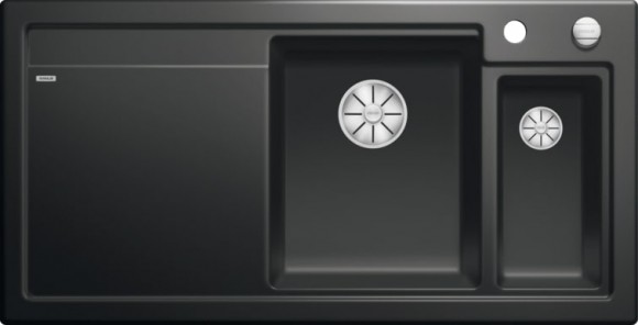 Кухонная мойка Blanco Axon II 6 S (черный, правая, с клапаном-автоматом  InFino®)