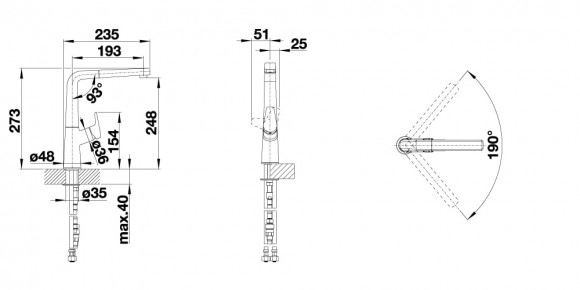 Кухонный смеситель Blanco Avona-S (жасмин) Кухонный смеситель Blanco Avona-S (жасмин)