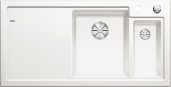 Кухонная мойка Blanco Axon II 6 S (глянцевый белый, правая, с клапаном-автоматом  InFino®)