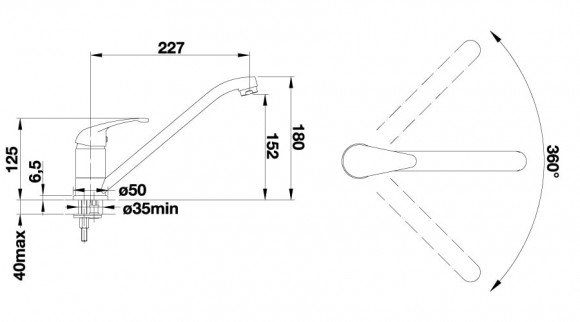 Кухонный смеситель Blanco Daras (шампань)
