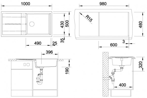 Кухонная мойка Blanco Metra XL 6 S (жасмин, с клапаном-автоматом) Кухонная мойка Blanco Metra XL 6 S (жасмин, с клапаном-автоматом)