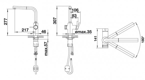 Кухонный смеситель Blanco Evol-S Volume (нержавеющая сталь UltraResist, рычаг слева) Кухонный смеситель Blanco Evol-S Volume (нержавеющая сталь UltraResist, рычаг слева)