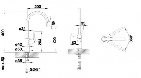 Кухонный смеситель Blanco Carena (хром)