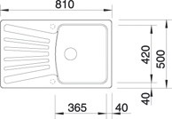 Кухонная мойка Blanco Nova 45S (антрацит)