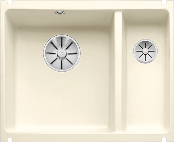 Кухонная мойка Blanco Subline 350/150-U керамика (глянцевый магнолия, с отводной арматурой InFino®)