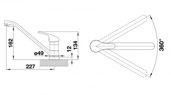 Кухонный смеситель Blanco Daras-F (хром) Кухонный смеситель Blanco Daras-F (хром)