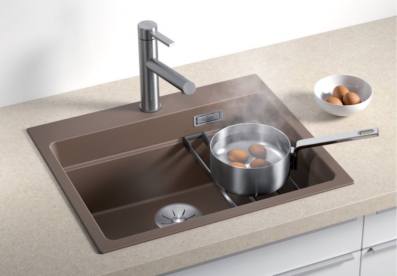 Кухонная мойка Blanco Etagon 6 (кофе, с отводной арматурой InFino) Кухонная мойка Blanco Etagon 6 (кофе, с отводной арматурой InFino)