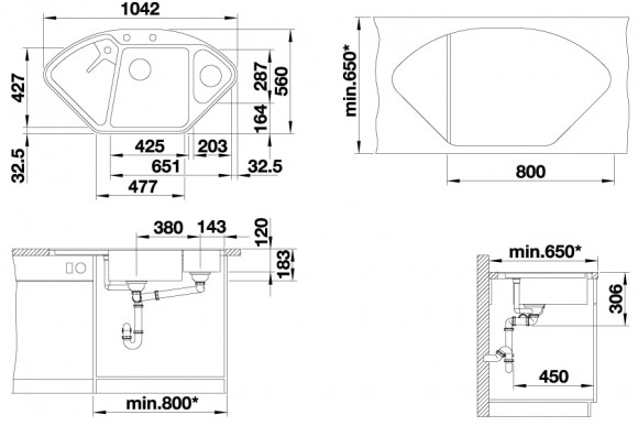 Кухонная мойка Blanco Delta II-F (белый, с клапаном-автоматом InFino®) Кухонная мойка Blanco Delta II-F (белый, с клапаном-автоматом InFino®)