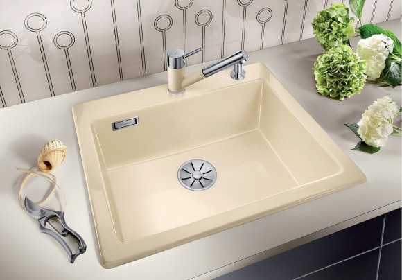 Кухонная мойка Blanco Palona 6 (глянцевый магнолия, с отводной арматурой InFino®) Кухонная мойка Blanco Palona 6 (глянцевый магнолия, с отводной арматурой InFino®)