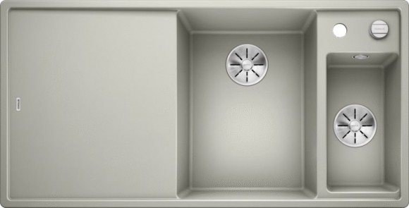 Кухонная мойка Blanco Axia III 6 S (жемчужный, правая, доска стекло, с клапаном-автоматом InFino)