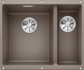 Кухонная мойка Blanco Subline 340/160-U (серый беж, левая, с отводной арматурой InFino)