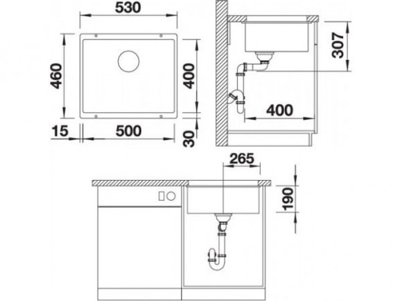 Кухонная мойка Blanco Rotan 500-U (шампань)