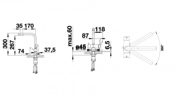Кухонный смеситель Blanco Fontas II (кофе)