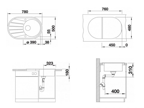 Кухонная мойка Blanco Tamos 45 S (шампань)