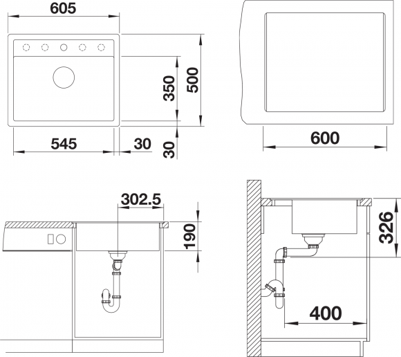 Кухонная мойка Blanco DALAGO 6-F (черный) Кухонная мойка Blanco DALAGO 6-F (черный)