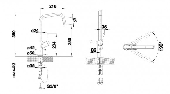 Кухонный смеситель Blanco Jurena-S (хром) Кухонный смеситель Blanco Jurena-S (хром)