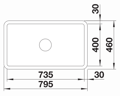 Кухонная мойка Blanco VILLAE Single (глянцевый белый) Кухонная мойка Blanco VILLAE Single (глянцевый белый)