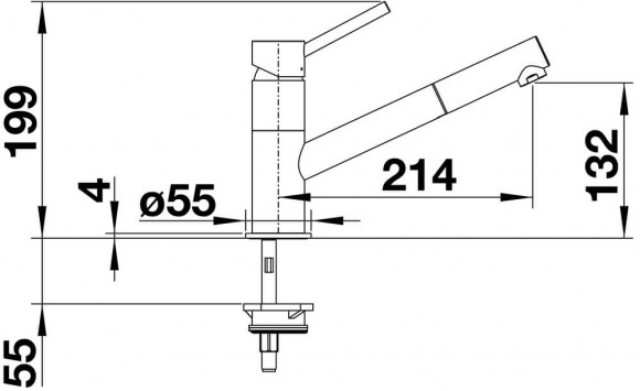 Кухонный смеситель Blanco KANO-S (черный/хром) Кухонный смеситель Blanco KANO-S (черный/хром)
