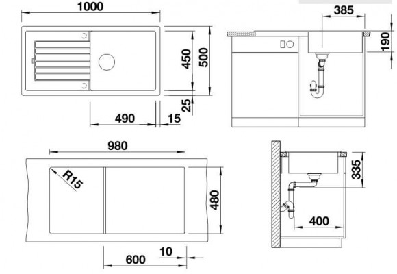 Кухонная мойка Blanco ZIA XL 6 S (черный) Кухонная мойка Blanco ZIA XL 6 S (черный)