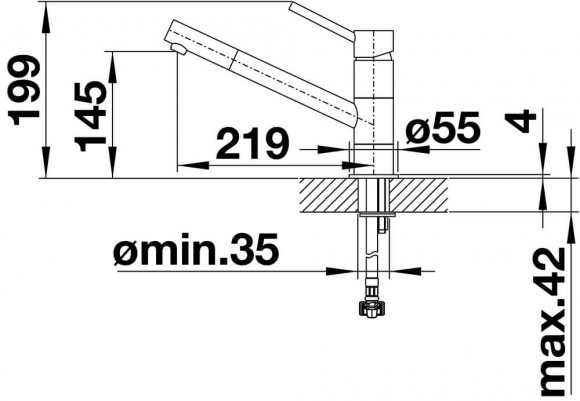 Кухонный смеситель Blanco KANO (черный/хром) Кухонный смеситель Blanco KANO (черный/хром)