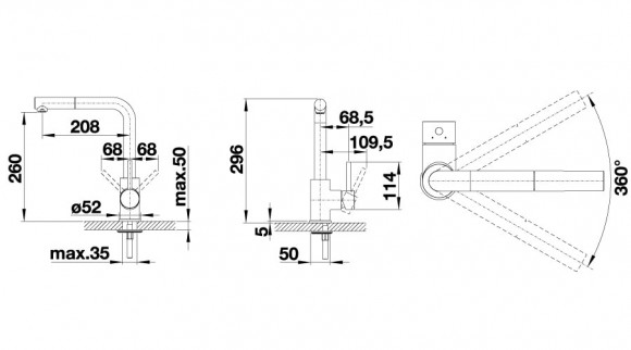 Кухонный смеситель Blanco Mila-S (хром) Кухонный смеситель Blanco Mila-S (хром)