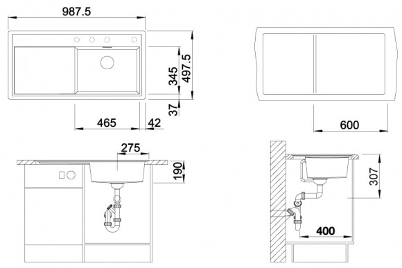 Кухонная мойка Blanco Zenar XL 6 S-F (жасмин, правая, с клапаном-автоматом InFino®) Кухонная мойка Blanco Zenar XL 6 S-F (жасмин, правая, с клапаном-автоматом InFino®)