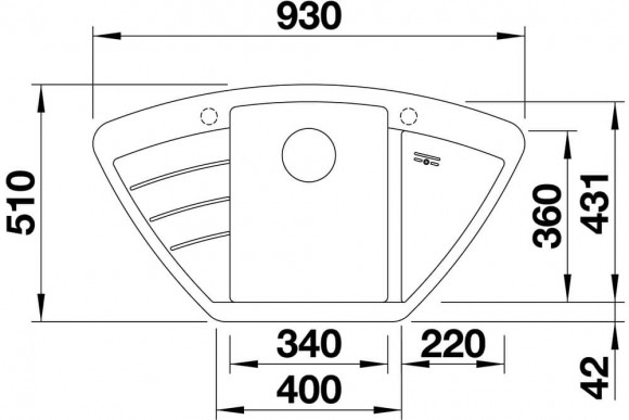 Кухонная мойка Blanco ZIA 9 E (черный) Кухонная мойка Blanco ZIA 9 E (черный)