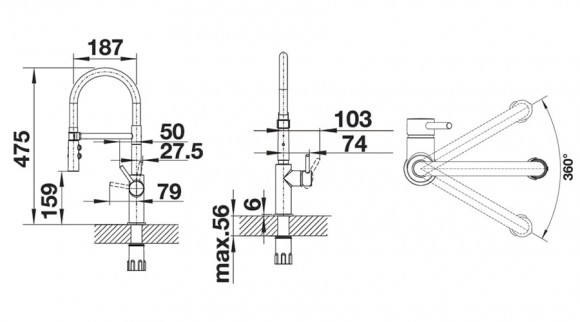 Кухонный смеситель Blanco CATRIS-S Flexo (нержавеющая сталь UltraResist) Кухонный смеситель Blanco CATRIS-S Flexo (нержавеющая сталь UltraResist)