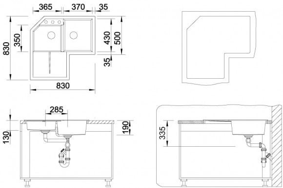 Кухонная мойка Blanco Metra 9 Е (кофе)