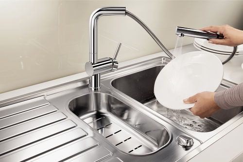 Кухонный смеситель Blanco LINUS-S рычаг слева (нержавеющая сталь) Кухонный смеситель Blanco LINUS-S рычаг слева (нержавеющая сталь)