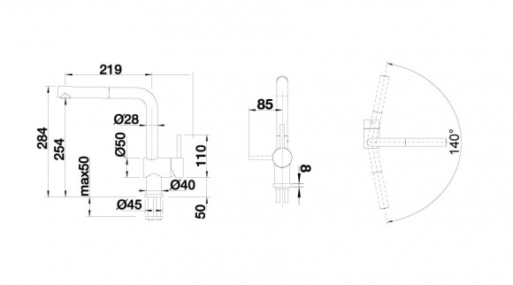 Кухонный смеситель Blanco Linus-S (жемчужный) Кухонный смеситель Blanco Linus-S (жемчужный)