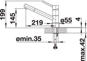 Кухонный смеситель Blanco Kano (алюметаллик/хром) Кухонный смеситель Blanco Kano (алюметаллик/хром)