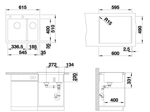 Кухонная мойка Blanco Pleon 6 Split (алюметаллик) Кухонная мойка Blanco Pleon 6 Split (алюметаллик)