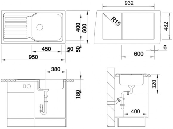 Кухонная мойка Blanco Tipo XL 6S (полированная)