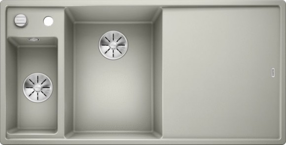 Кухонная мойка Blanco Axia III 6 S (жемчужный, левая, разделочный столик ясень, с клапаном-автоматом InFino®)