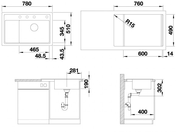Кухонная мойка Blanco Zenar XL 6 S Compact (белый, справа, доска стекло, с клапаном-автоматом InFino®) Кухонная мойка Blanco Zenar XL 6 S Compact (белый, справа, доска стекло, с клапаном-автоматом InFino®)
