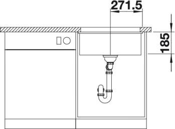 Кухонная мойка Blanco Subline 500-U керамика (глянцевый белый) Кухонная мойка Blanco Subline 500-U керамика (глянцевый белый)